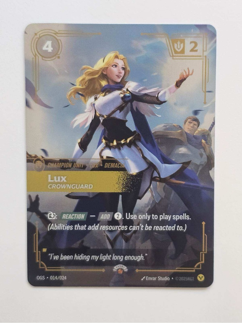 Lux Crownguard Champion Unit Promo
OGS 014/024